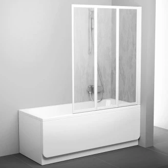 Badekarvegg <strong>Lucentia</strong> Hvit Matt 3 mm 130x140 cm Regn