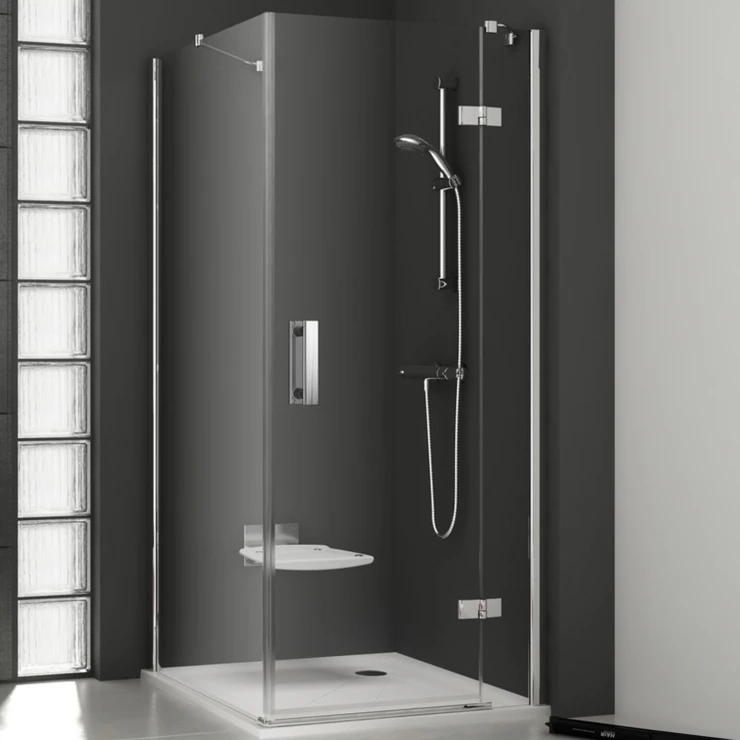 Ravak Dusjhjørne SmartLine 90x80 cm Krom Blank Høyre