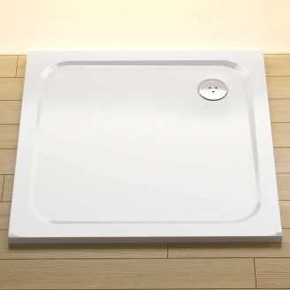 Ravak Dusjkar <strong>Perseus Pro</strong>  Chrome 80x80 Kvadratisk Hvit Blank