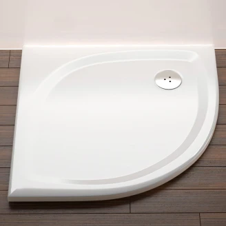 Ravak Dusjkar <strong>Elipso Pro</strong>  Flat R550 90x90 Rund Hvit Blank