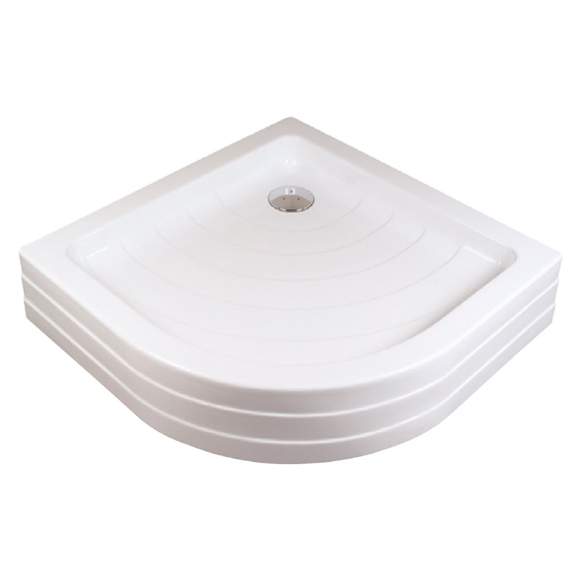 Ravak Dusjkar Ronda PU 80x80 Rund Hvit Blank