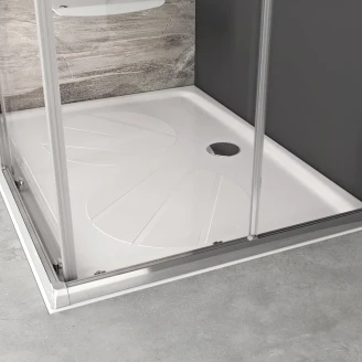 Ravak Dusjkar <strong>Gigant Pro</strong>  100x80 Rektangulær Hvit Blank Høyre