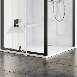 Ravak Dusjkar <strong>Gigant Pro</strong>  Flat 100x80 Rektangulær Hvit Blank Høyre