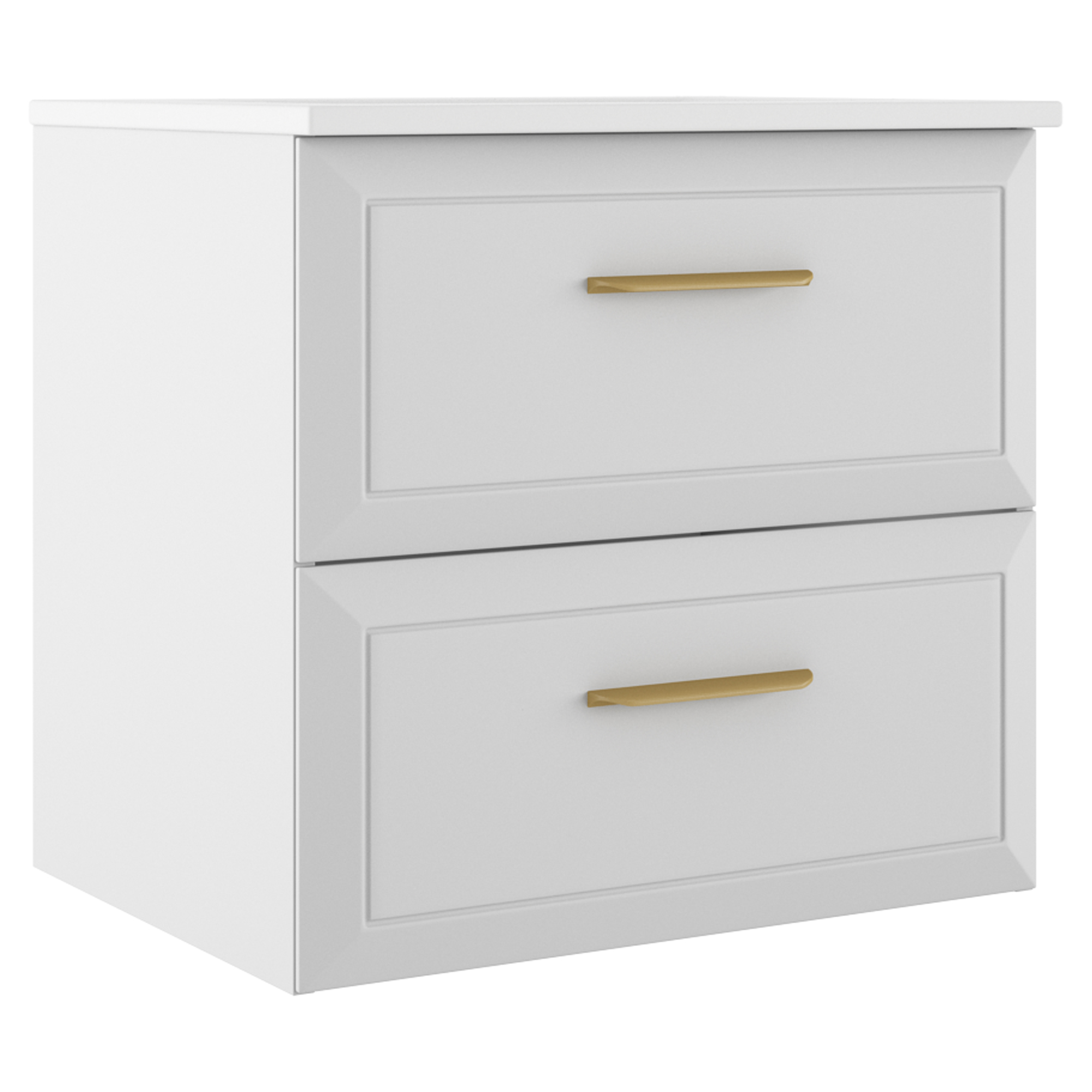 Servantskap Gold Tandem Hvit Matt 60 cm med Servant Hvit Blank