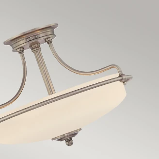 Quoizel Taklampe med Avstand Griffin Lysegrå Ø 42 cm