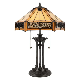 Quoizel Bordlampe <strong>Indus</strong>  Oransje, Bronse