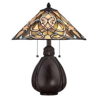 Quoizel Bordlampe Indus Flerfarget, Bronse