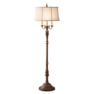 Feiss Gulvlampe <strong>Gibson</strong>  Quadra Bronse, Beige