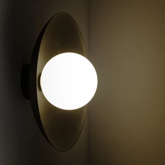 Vegglampe Solin Svart, Hvit Matt