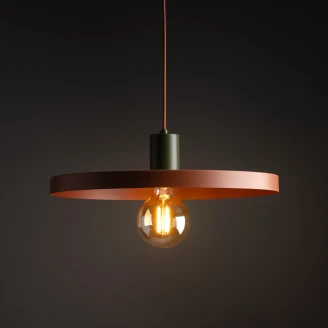 Hengelampe <strong>Flare</strong>  Tegelrød, Grønn Matt Ø 40 cm