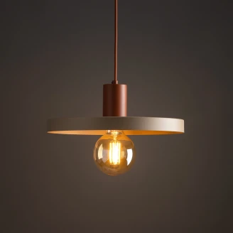 Hengelampe <strong>Flare</strong>  Beige, Tegelrød Matt Ø 30 cm