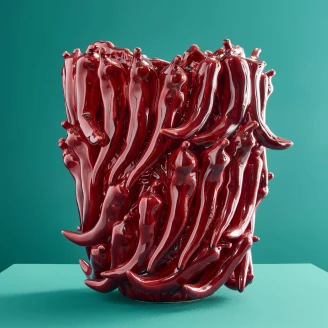 Werner Voss Vase M Chili Rød Blank