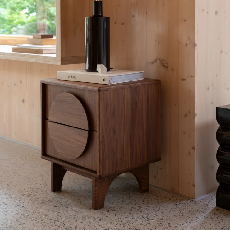 Zuiver Sidebord/Sengebord Groove Valnøtt 45x40 cm