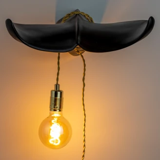 Bold Monkey Vegglampe <strong>The Tail Will Follow</strong>  Svart Matt