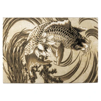 Bold Monkey Teppe <strong>The Legend of Koi</strong>  Beige, Svart