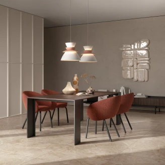 Marmor Gulvflis <strong>Marbelle</strong>  Beige Matt Struktur 3D 90x90 cm