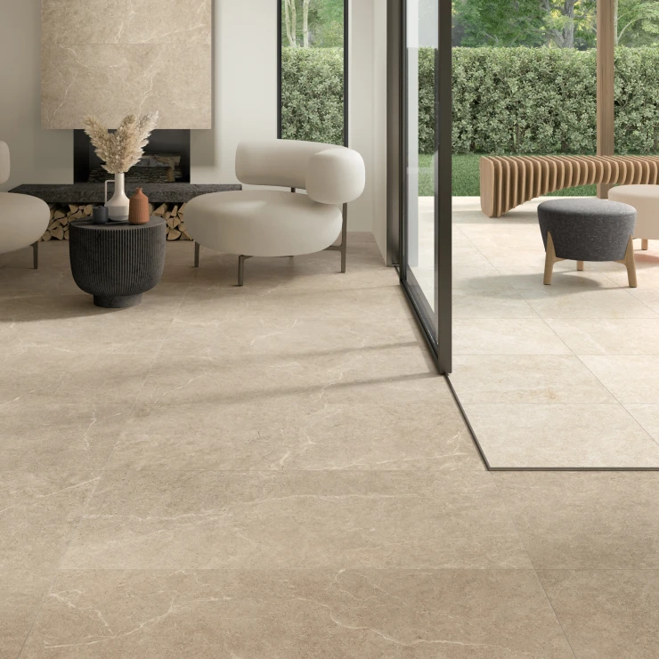 Gulvflis Rosethorn Mörkbeige Matt 61x122 cm