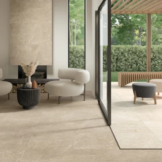 Udendørs Klinker <strong>Rosethorn</strong>  Mørk Beige Mat 61x61 cm Tykkelse 20 mm
