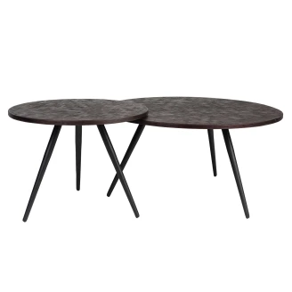 Sett med 2 Sidebord <strong>Twigo</strong>  Brun
