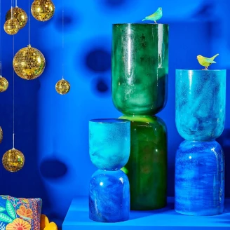 Werner Voss Sidebord Marea Blå Blank Ø 26 cm