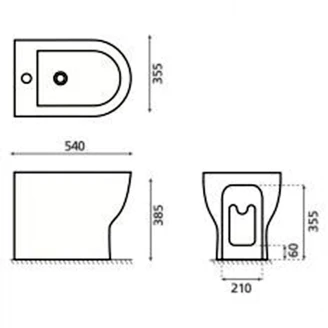 Bathco Bidé Sidney Hvit Blank