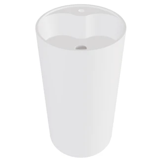 Håndlaget Servant <strong>Axis</strong>  Hvit Matt 85 cm med Krom Pop-up Bunnventil