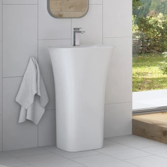 Håndlaget Servant <strong>Boreal</strong>  Hvit Blank 84 cm