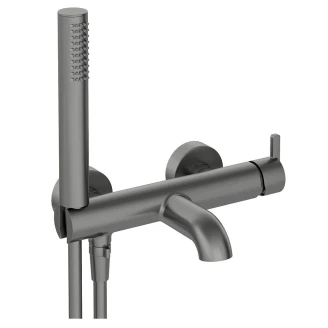 Badekarbatteri med Dusjset <strong>Silia</strong>  Grå Titanium Matt