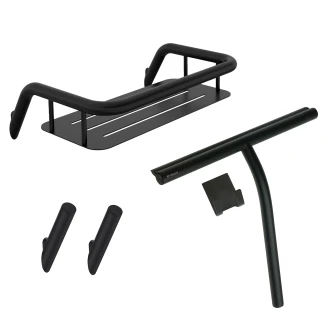 Sett med Baderomstilbehør <strong>Silia</strong>  1 Svart Matt