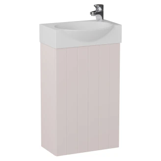 Underskab <strong>Livia</strong>  Lyserød Mat 40 cm med Vask Hvid Blank