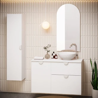 Speil Halvoval Celeste Hvit 50 cm
