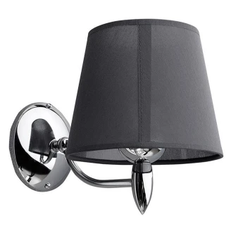 Vegglampe <strong>Veloura</strong>  Krom, Svart