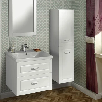 Servantskap Yorkshire Hvit 55x44 cm med Handfat Hvit Blank