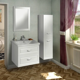 Servantskap Yorkshire Hvit 65x44 cm med Handfat Hvit Blank