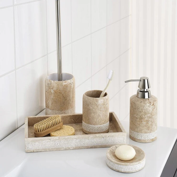 Tannbørsteholder Marmol Beige Matt