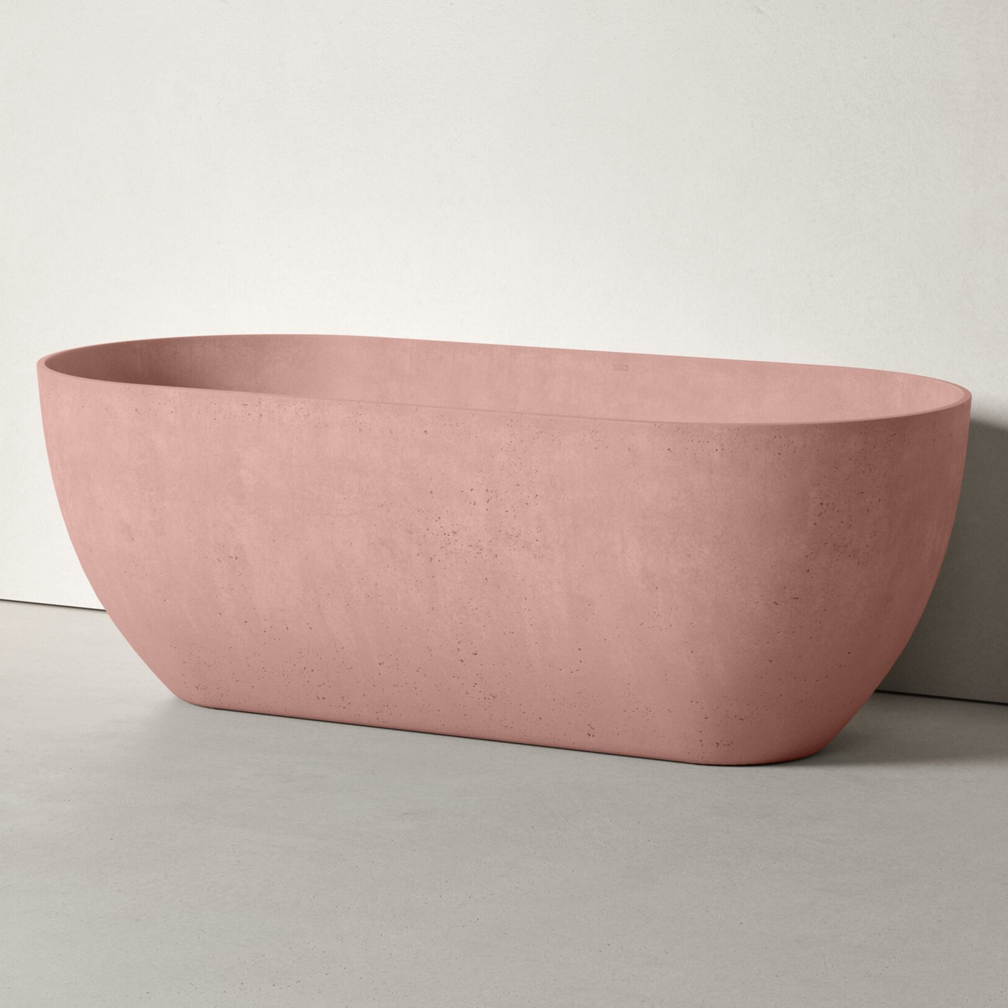 Sira Håndlagde Sement Badekar Duna Rosa Matt