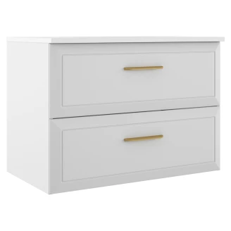 Underskab Gold <strong>Tandem</strong>  Hvid Mat 80 cm med Vask Hvid Blank