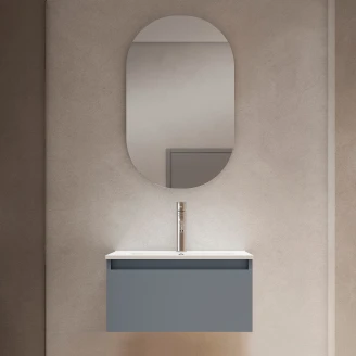 Servantskap <strong>Blisse</strong>  Blå Matt 60x46x28 cm med Servant Hvit Blank