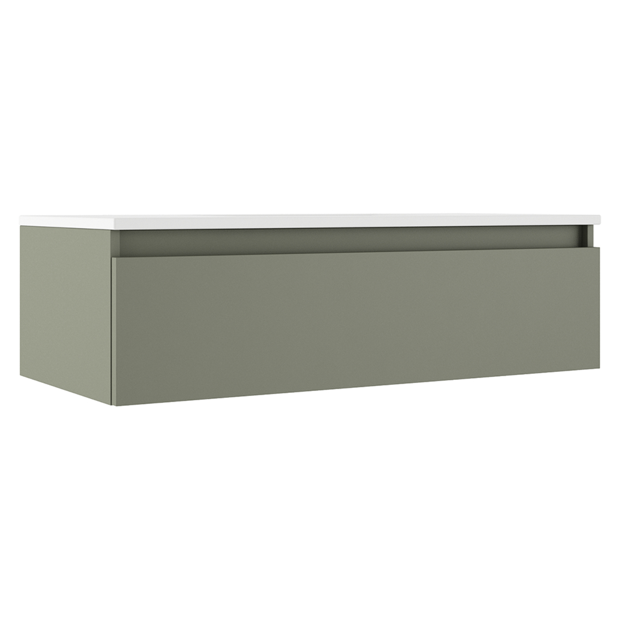 Servantskap Blisse Oliv Matt 100x46x28 cm med Servant Hvit Blank