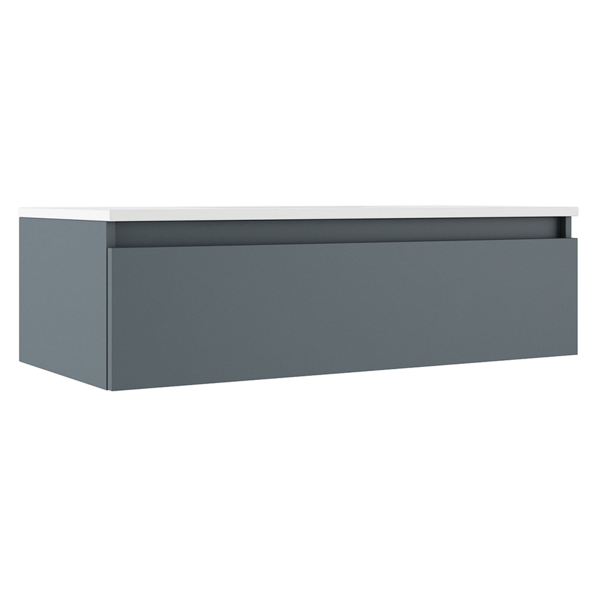 Servantskap Blisse Blå Matt 100x46x28 cm med Servant Hvit Blank