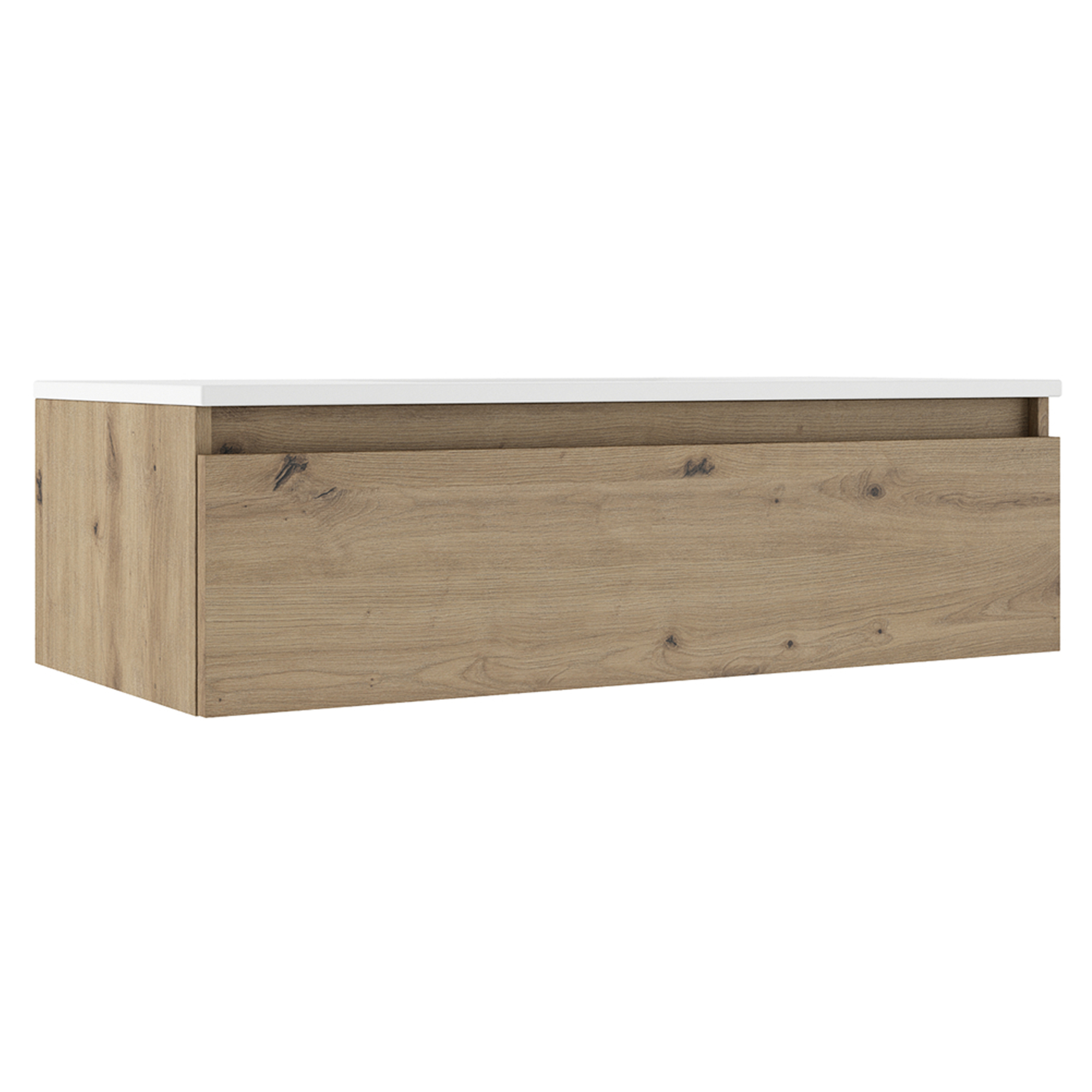 Servantskap Blisse Eik Matt 100x46x28 cm med Servant Hvit Blank