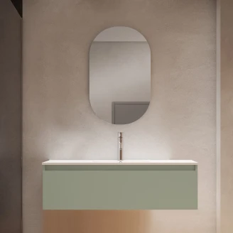 Servantskap <strong>Blisse</strong>  Oliv Matt 120x46x28 cm med Servant Hvit Blank