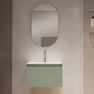 Servantskap <strong>Blisse</strong>  Oliv Matt 60x46x40 cm med Servant Hvit Blank