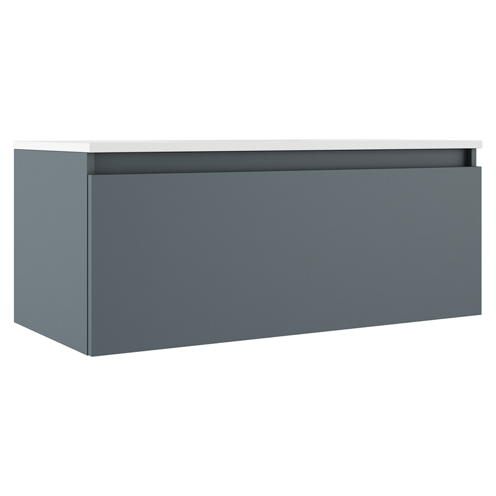 Servantskap Blisse Blå Matt 100x46x40 cm med Servant Hvit Blank