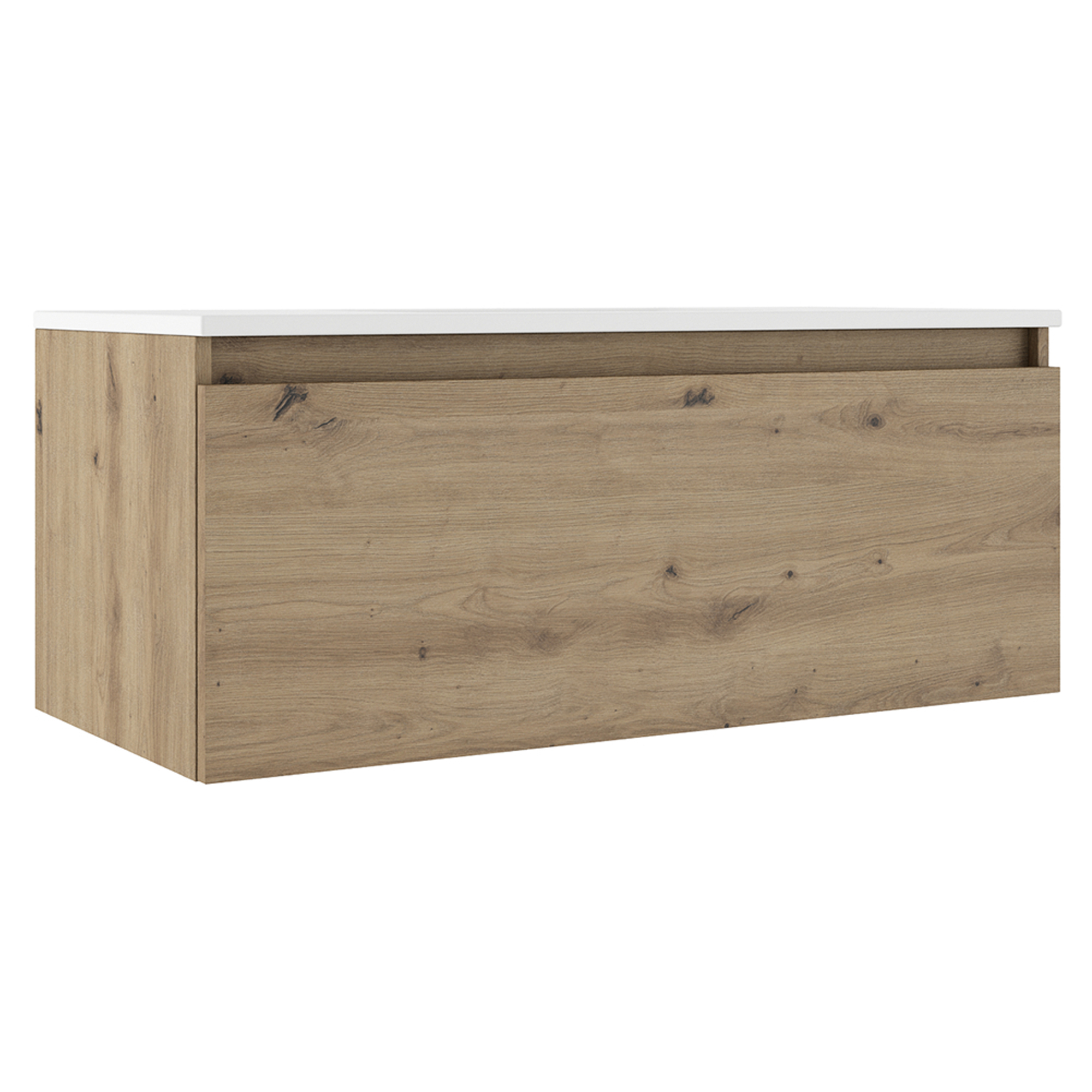 Servantskap Blisse Eik Matt 100x46x40 cm med Servant Hvit Blank