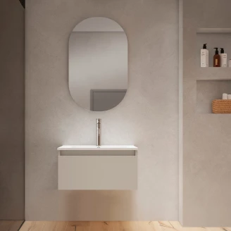 Servantskap <strong>Blisse</strong>  Beige Matt 60x46x28 cm med Servant Hvit Blank