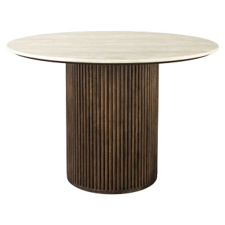 Dutchbone Spisebord Ø115 cm <strong>Arda</strong>  Brun, Beige