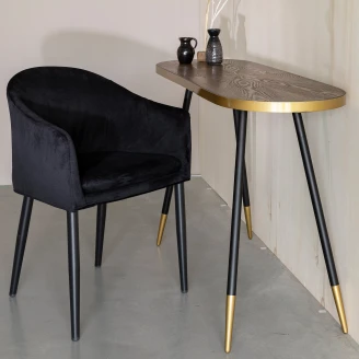 Stol med Armlener <strong>Lioren</strong>  Svart