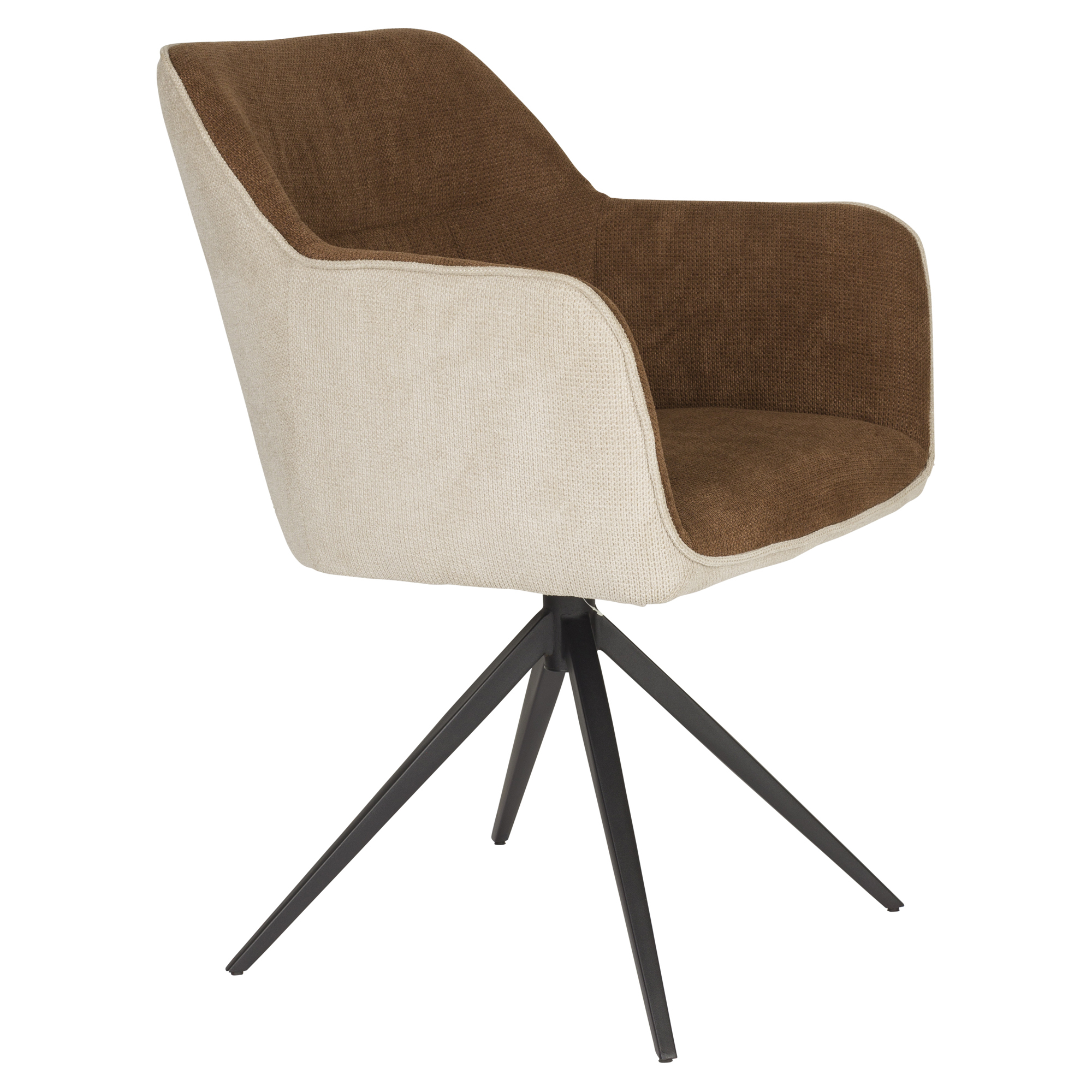 Stol med Armlener Jaxon Brun, Beige
