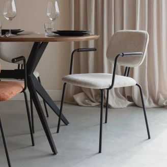 Stol med Armlæn <strong>Nairo</strong>  Beige